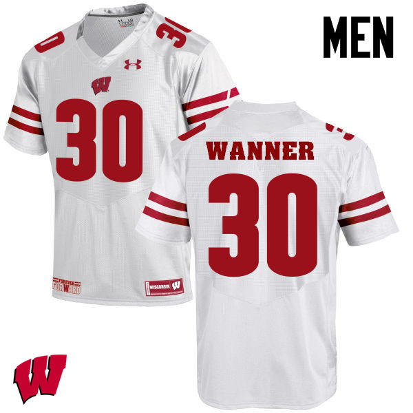 Wisconsin Badgers Men's #30 Coy Wanner NCAA Under Armour Authentic White College Stitched Football Jersey NT40T23IX